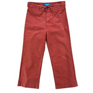 MiH Jeans Cropped Straight Leg Womens Terracotta Denim Size 6 28x24